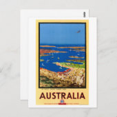 シドニー豪州ヴィンテージ旅行ポスター復元 ポストカード (正面/裏面)