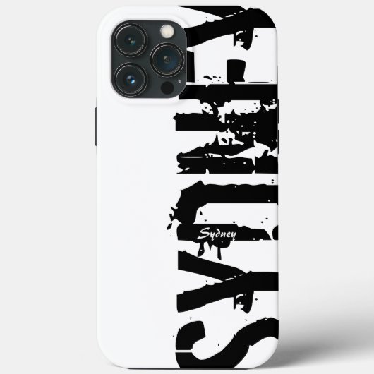 シドニー – アーバンスタイル – 白黒iPhoneケース Case-Mate iPhoneケース (裏面)