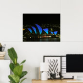 シドニー・オペラの鮮やかな青 ポスター (ホームオフィス)