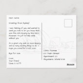 シドニー・オーストラリアとオペラハウスアットサンセット ポストカード (裏面)