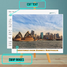 シドニー・オーストラリアとオペラハウス・from Water ポストカード