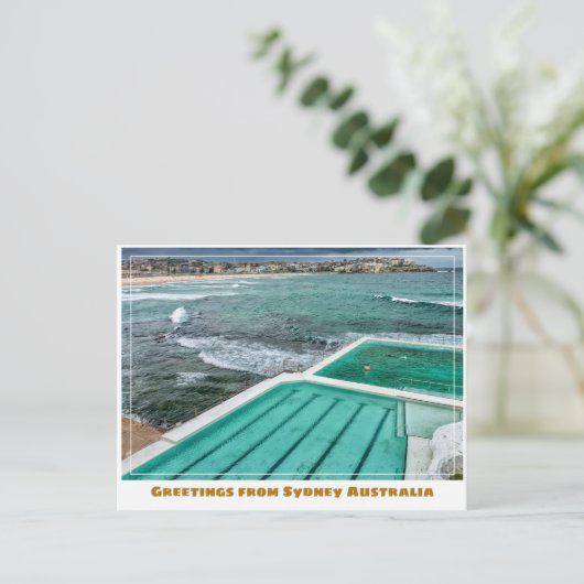 シドニー・オーストラリアとボンディビーチ&アイスベルグスプール ポストカード (スタンド正面)