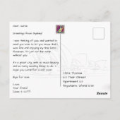 シドニー・オーストラリアとボンディビーチ&アイスベルグスプール ポストカード (裏面)