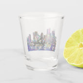 シドニー、オーストラリアのグラフィティショットグラス ショットグラス (裏面)