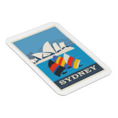 シドニー，オーストラリアのヴィンテージ旅行ポスター マグネット (右側)