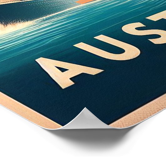 シドニー・オーストラリアレトロ旅行ポスター ポスター (角)