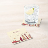 シドニー、オーストラリア|の落書きのスカイライン スクエアペーパーコースター (インサイチュ)