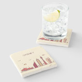 シドニー、オーストラリア|の落書きのスカイライン ストーンコースター (横)