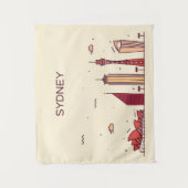 シドニー、オーストラリア|の落書きのスカイライン タペストリー (正面)