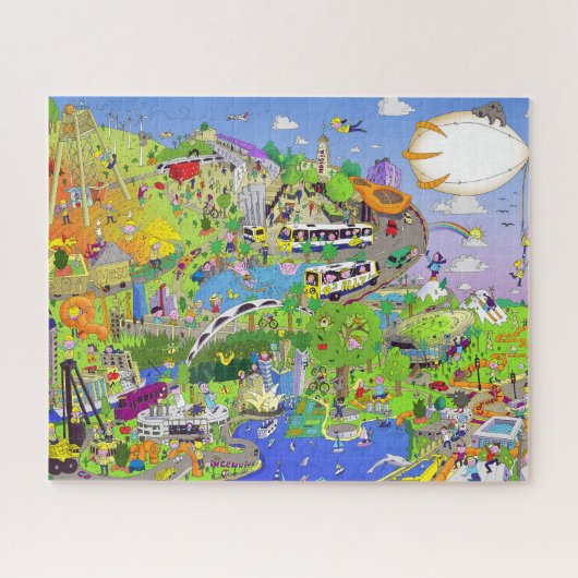 シドニー・オーストラリア・アウトバック・シティ・パーク・アーキテクチャー ジグソーパズル (横)