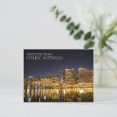 シドニー・オーストラリア・ダーリング・ハーバー・アットナイト ポストカード (スタンド正面)