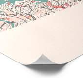 シドニー – オーストラリア – チョークシティの地図 ポスター (角)