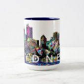 シドニー、オーストラリア(落書き) ツートーンマグカップ (中央)