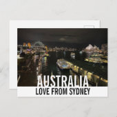 シドニー・ハーバーbyナイトラブ・from Australia ポストカード (正面/裏面)