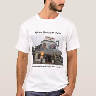 シドニー·パブ：ザキャットアンドフィドルホテルTシャツ Tシャツ