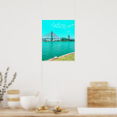 シドニーANZACブリッジハーバーシーン ポスター (キッチン)