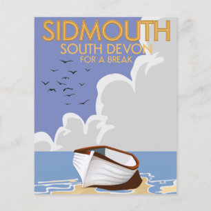 シドマス サウスデヴォン レトロな旅行ポスター