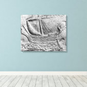 シドンのフェニキア貿易船 キャンバスプリント (インサイチュ (ウッドフロア))