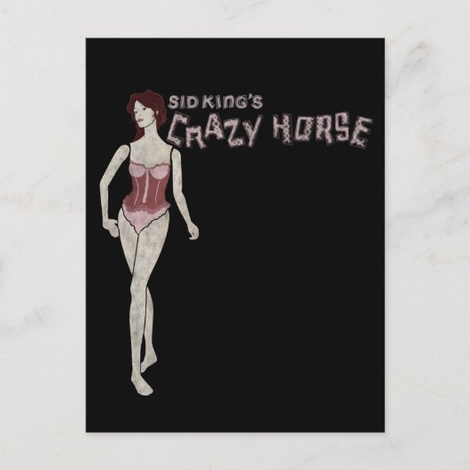 シド・キングの馬熱狂するマネキン ポストカード (正面)