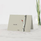 シナの木とルビー色のカーディナル ありがとう サンキューカード (裏面)