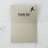 シナの木とルビー色のカーディナル ありがとう サンキューカード (内部)