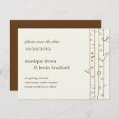 シナの木のセーブ・ザ・デートの発表 - スケッチ セーブザデート (正面/裏面)