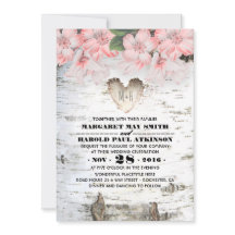 シナの木の樹皮ハート ナチュラル カントリーウェディング