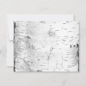 シナの木の皮のウェディングハート返信カード 出欠カード (裏面)