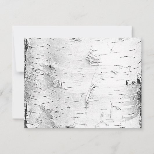 シナの木の皮のウェディングハート返信カード 出欠カード (裏面)