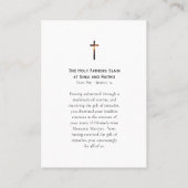 シナイとレイトゥーで殺された神聖な父祈りの言葉カード プレイスカード (裏面)