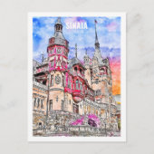 シナイアルーマニア有名な旅行水の色のスケッチ ポストカード (正面)