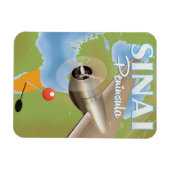 シナイ半島フライト旅行ポスター マグネット (横)