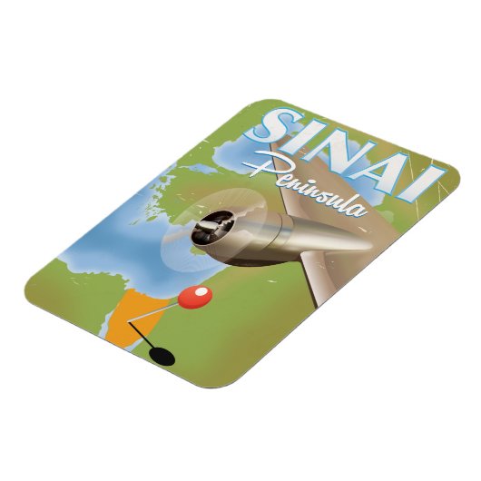 シナイ半島フライト旅行ポスター マグネット (左側)