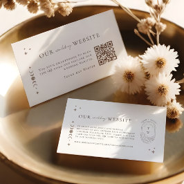 シナエレガントス結婚のウェブサイトRSVP QRコード エンクロージャーカード