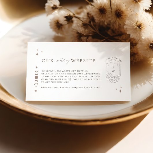 シナエレガントス結婚のウェブサイトRSVP QRコード エンクロージャーカード