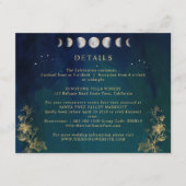 シナエレガントルブルー、ネイビーグリーン結婚ズ詳細 エンクロージャーカード (正面)