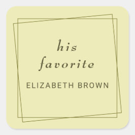 シナエレガントル・イエローモノグラムの結婚枠 スクエアシール