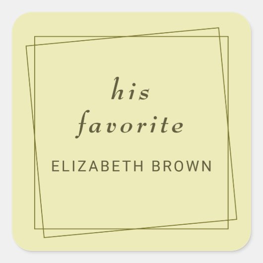 シナエレガントル・イエローモノグラムの結婚枠 スクエアシール (正面)