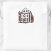 シナゴーグ 楕円形シール (バッグ)