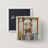 シナゴーグ、c.1350、北スペイン 缶バッジ (正面&裏面)