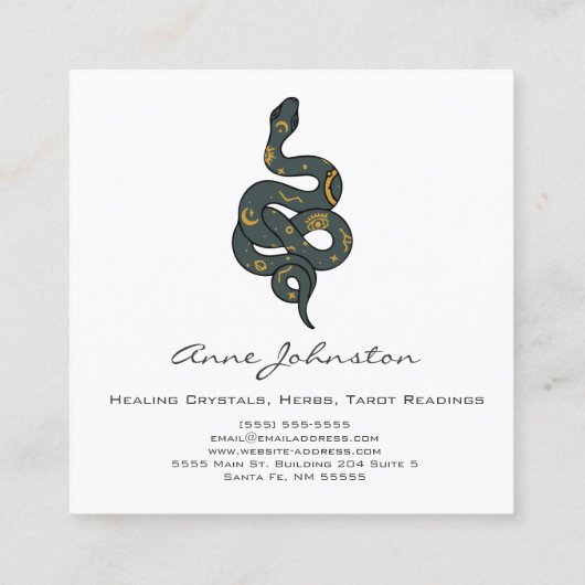 シナスネークスクエア名刺 スクエア名刺 (裏面)