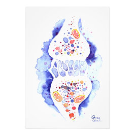 シナプスと神経インパルスキャンバスのプリント フォトプリント           