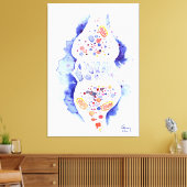 シナプスと神経インパルス キャンバスプリント (インサイチュ (リビング))