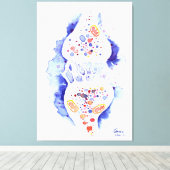 シナプスと神経インパルス キャンバスプリント (インサイチュ (ウッドフロア))