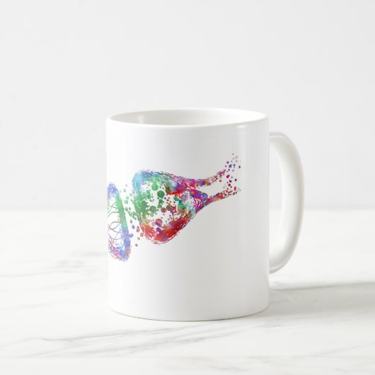 シナプスの受容器、神経学、医学の芸術 コーヒーマグカップ (正面右)