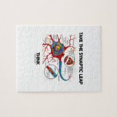 シナプスの跳躍を考えます取って下さい(ニューロンシナプス) ジグソーパズル (横)