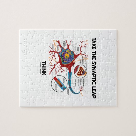 シナプスの跳躍を考えます取って下さい(ニューロンシナプス) ジグソーパズル (横)