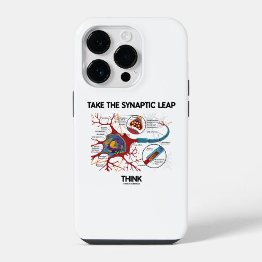 シナプスの飛躍を考えろ ニューロン シナプス iPhoneケース (裏面)