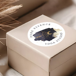 シナホリスティックル太陽と月のダークインクモノグラム ラウンドシール