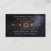 シナホリスティックル太陽と月のダークインクモノグラム 予約カード (裏面)